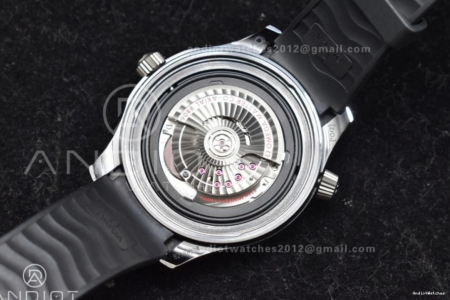 Rubber Black GoAnywhere Seamaster 300M 1081 Diver VSF A Edition Strap PVD Best Black Dial on 0517